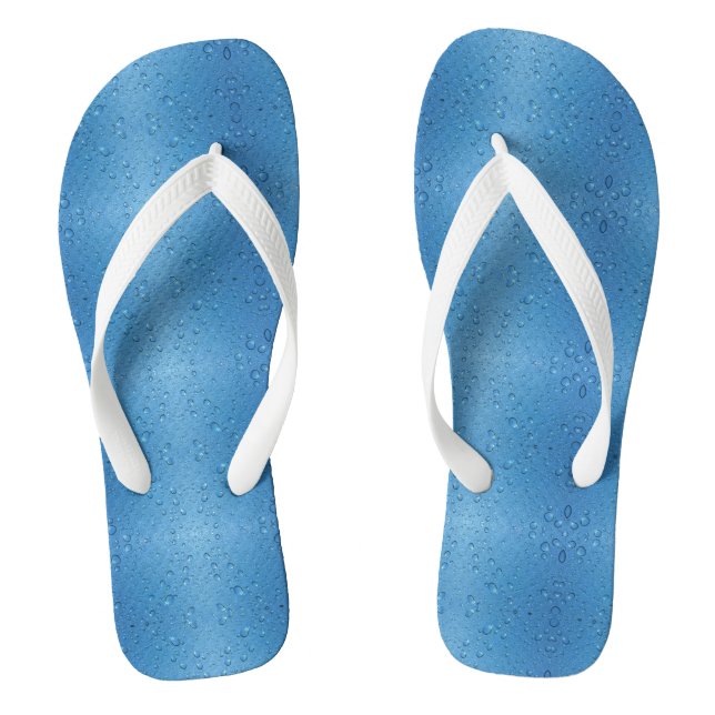 Water Droplets Against Blue Sky Jandals (Footbed)