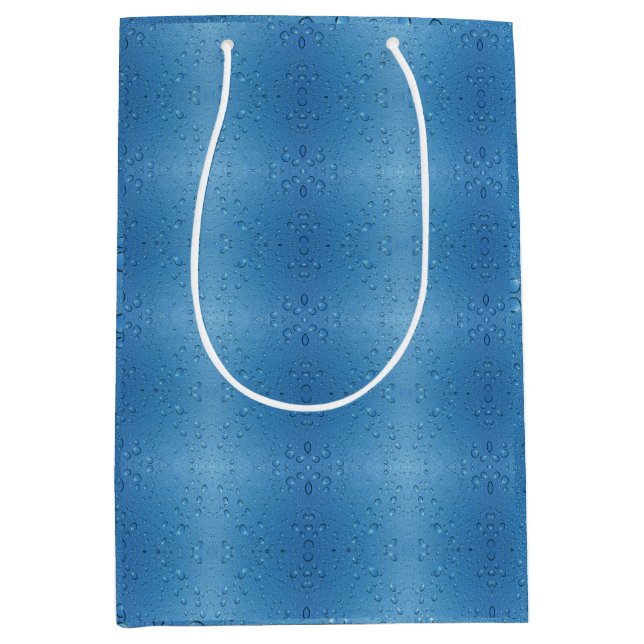 Water Droplets Against Blue Sky Medium Gift Bag (Front)