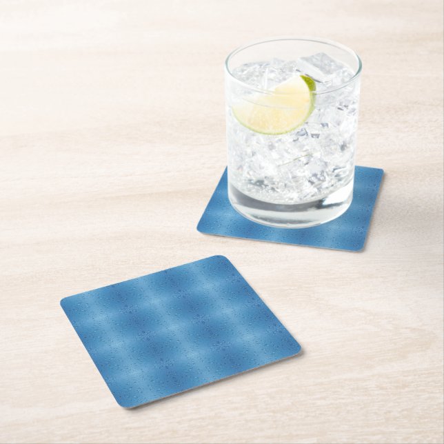 Water Droplets Against Blue Sky Square Paper Coaster (Insitu)