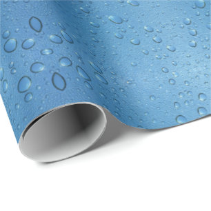 Water Droplets Against Blue Sky Wrapping Paper