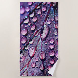Water Droplets Beach Towel