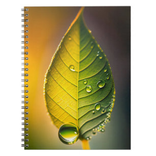 Water Droplets Calm Tranquil Nature Peaceful Free Notebook