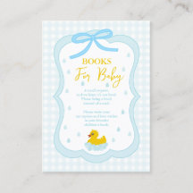 Water Droplets Gingham Baby Shower Books For Baby