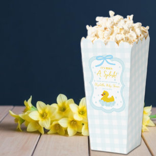 Water Droplets Gingham Boy Baby Shower Thank You Favour Box