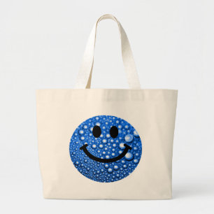 Water droplets large tote bag