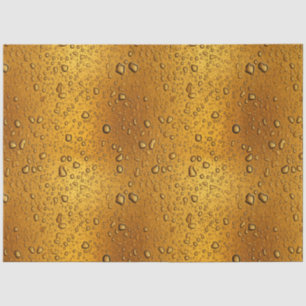 Water droplets on a beer background tissue paper
