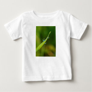 Water Droplets on a Green Blade of Grass Baby T-Shirt