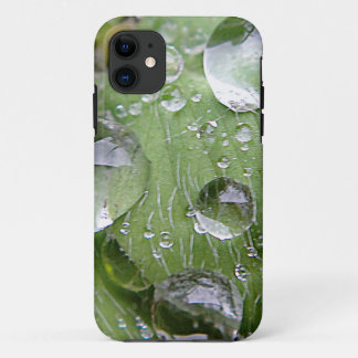 Water droplets on a green leaf Case-Mate iPhone case