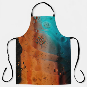 Water droplets on glass panel apron