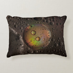 Water droplets on glass panel decorative cushion