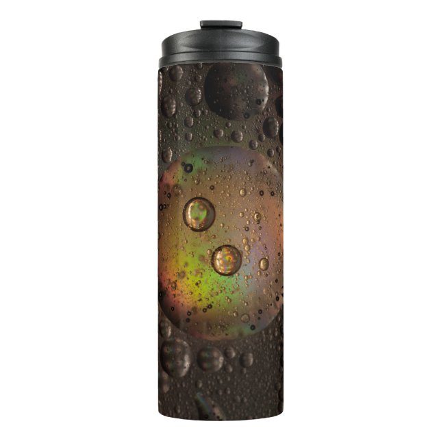 Water droplets on glass panel thermal tumbler (Front)