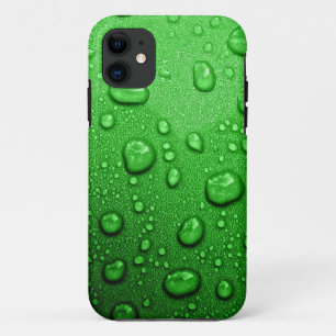 Water droplets on green background, cool & wet Case-Mate iPhone case