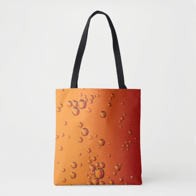 Water droplets on orange surface tote bag (Front)