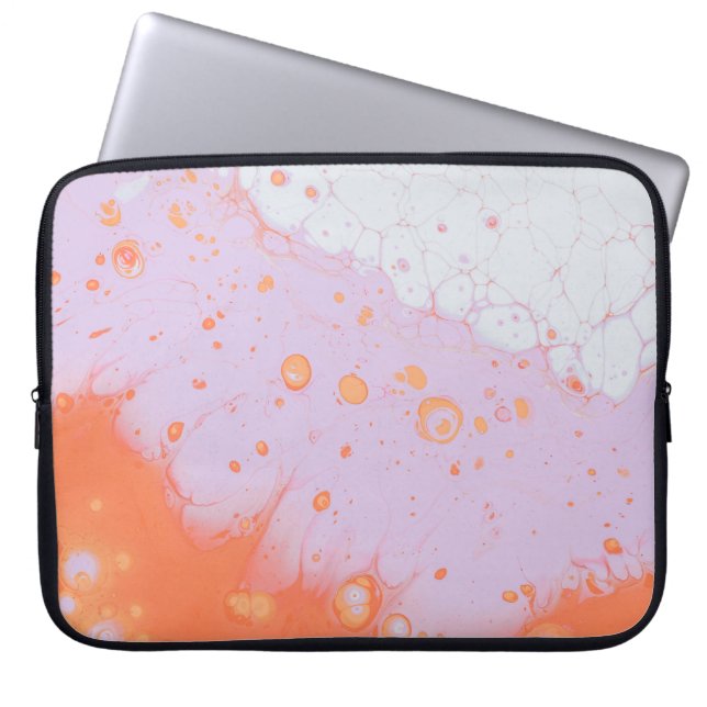 WATER DROPLETS ON RED SURFACE LAPTOP SLEEVE (Front)