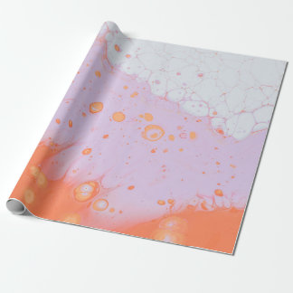 WATER DROPLETS ON RED SURFACE WRAPPING PAPER