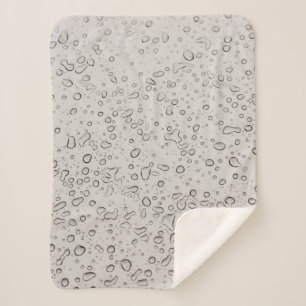 Water droplets sherpa blanket