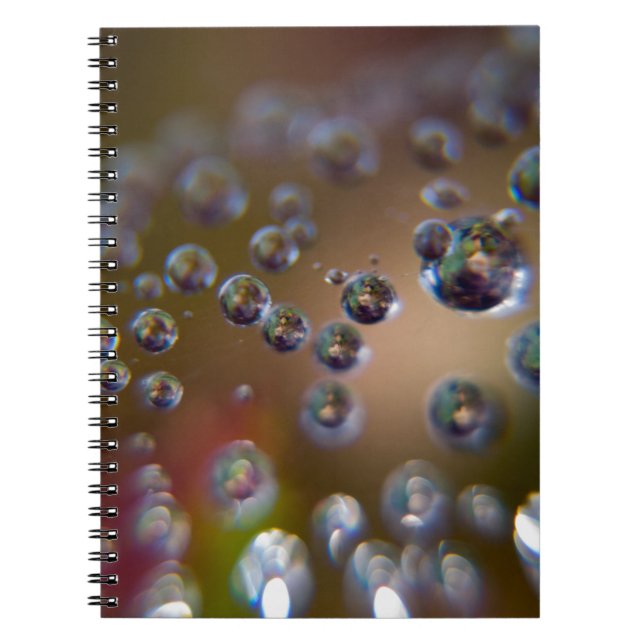 Water Droplets-Water in Motion Spiral Notebook (Front)