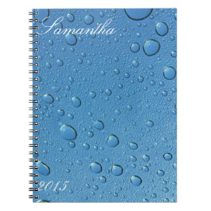Water Droplets with Blue Sky Notebook
