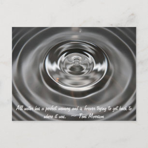 Water Drops and Quotes Postcard