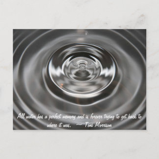 Water Drops and Quotes Postcard