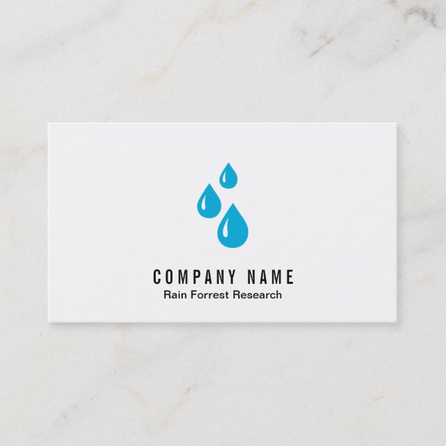 Water Drops Business Card (Front)