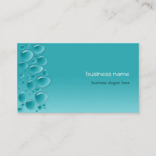Water Drops Fresh Wet Aqua Business Card