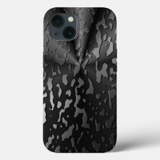Water Drops on Black Glass iPhone 13 Case