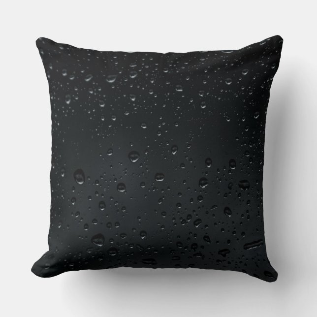 water drops on black window cushion (Front)