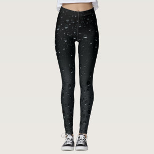 water drops on black window   leggings