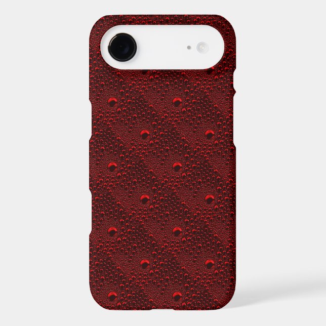 Water Drops on Crimson Metal (Back)