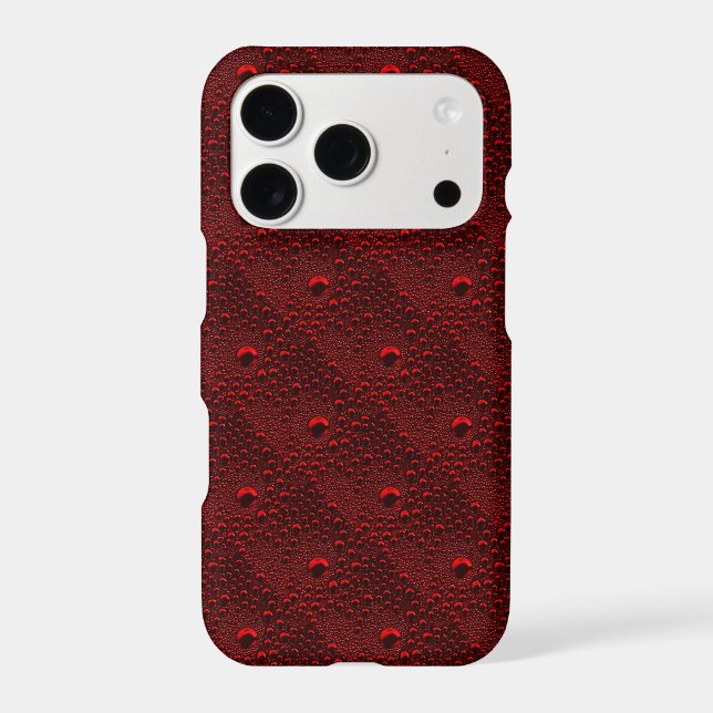 Water Drops on Crimson Metal (Back)