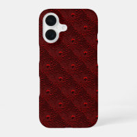 Water Drops on Crimson Metal