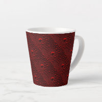 Water Drops on Crimson Metal