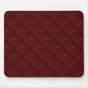 Water Drops on Crimson Metal Mouse Pad