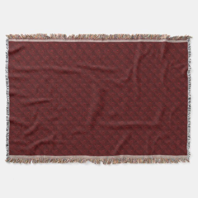 Water Drops on Crimson Metal Throw Blanket (Front)
