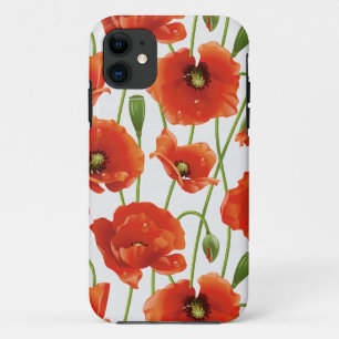water drops on cute poppies Case-Mate iPhone case