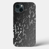 Water Drops on Dark Brushed Metal