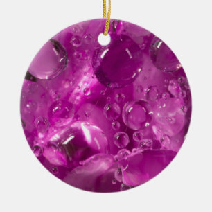 Water drops on flower, California Ceramic Tree Decoration