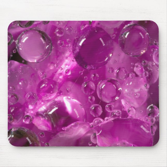Water drops on flower, California Mouse Pad (Front)