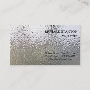Water drops on glass business card