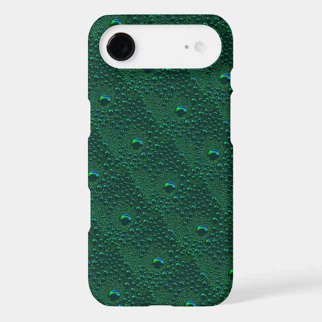 Water Drops on Green Metal (Back)