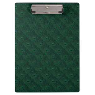 Water Drops on Green Metal Clipboard