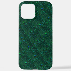 Water Drops on Green Metal iPhone 12 Pro Max Case