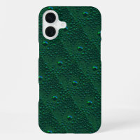 Water Drops on Green Metal