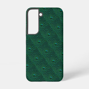 Water Drops on Green Metal Samsung Galaxy Case