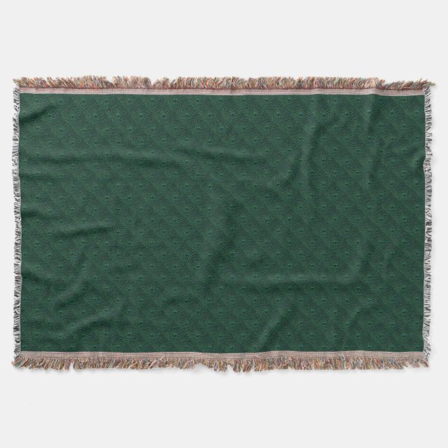 Water Drops on Green Metal Throw Blanket (Front)