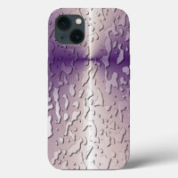 Water Drops on Violet Glass
