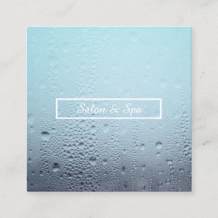water drops salon and spa square business card