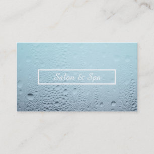 water drops salon and spa template business card