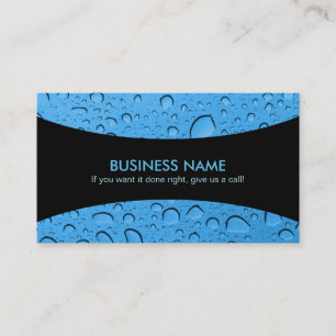 Water Drops Slogans Business Cards